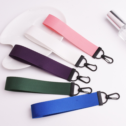 13 colors Solid Colors Ribbon Keychain Key Chain Lanyard For Phone Case Wallet Ribbon For Women Bag Charms Cars Keyring Key Ring ► Photo 1/6