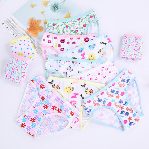 6 Pcs/Lot Cotton Panties for Girls Kids Short Briefs Children Underwear Child Cartoon Shorts Underpants Girl Panties Cute New ► Photo 1/6