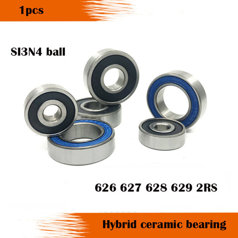 1pcs 626 627 628 629  RS 2RS hybrid ceramic bearing  si3n4 ball bottom bracket  repair parts bearing bike parts ► Photo 1/3