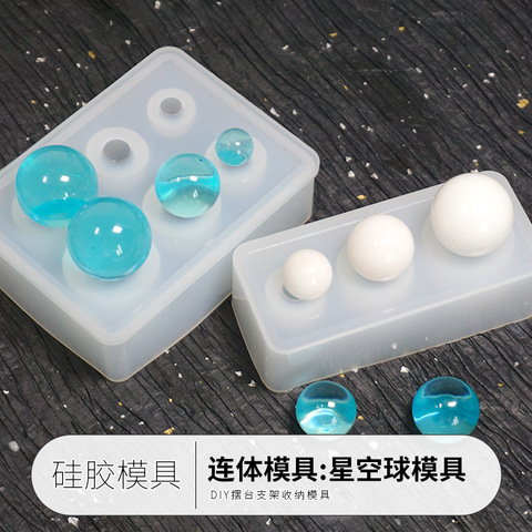 1pc Star Ball 6 even Sphere Silicone Mold DIY Mirror Pendant Silicone UV Mold for Making Pedant Jewelry Exoxy Resin Molds ► Photo 1/6