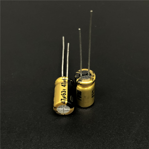 10pcs 47uF 63V NICHICON FW Series 6.3x11mm 63V47uF Audio Aluminum Electrolytic Capacitor ► Photo 1/2