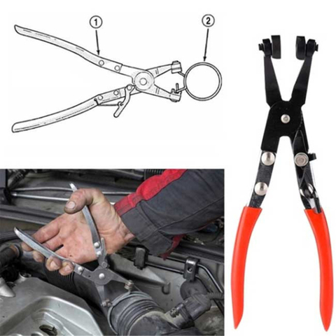 Long Automotive Hose Clamp Pliers Straight Throat Tube Bundle Clamp Removal Tool ► Photo 1/6