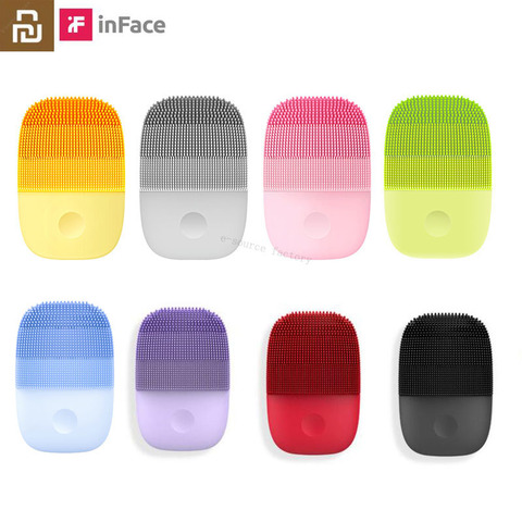 Youpin inFace Electric Deep Facial Cleaning Massage Brush Sonic Face Washing IPX7 Waterproof Silicone Face Cleanser Skin Care ► Photo 1/6