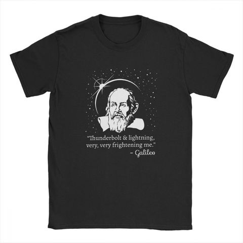 Graphic Men T Shirt Thunderbolt And Lightning Tops Galileo Distressed Astronomy Cotton Tees O Neck T-Shirt Gift Streetwear ► Photo 1/5