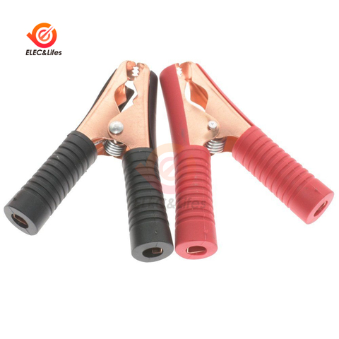 1Pair Red+Black 100A Car Alligator Clips Battery Clamps Iron plated copper Crocodile Clip for Electrical equipment testing tool ► Photo 1/6