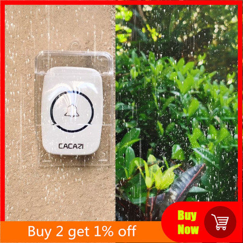 Waterproof Plastic Cover for Wireless Doorbell Door Bell Ring Chime Button Transparent 100x61x49mm ► Photo 1/6