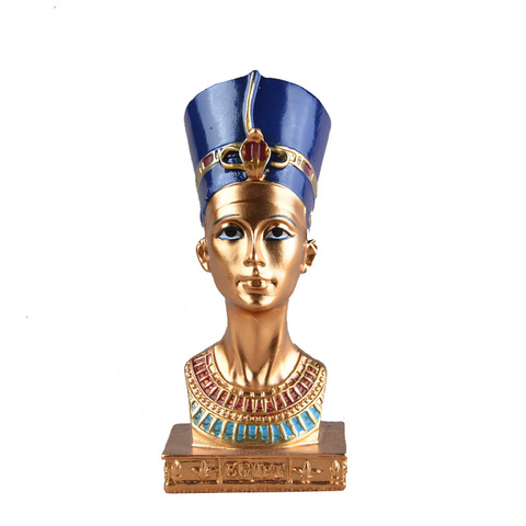 Egyptian King TUT Pharaoh Queen Nefertiti Figurine Statue Ancient Sculpture Collectible Mythology Miniature Figure Egypt Decor ► Photo 1/6