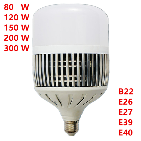 High Power Led Globe Bulb E27 E40 80W 120W 150W 200W 300W AC220V Energy Saving Ball Lamp Home Factory Floor Workshop Lighting ► Photo 1/2