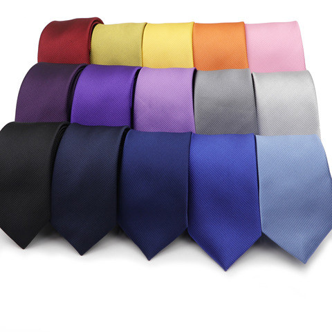 Tie For Men Formal Skinny Size Neckties Classic Men's Solid Colorful Wedding Ties 2.5inch Groom Gentleman Narrow gravata ► Photo 1/4