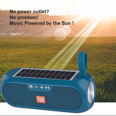 TWS Waterproof TG182 Speaker Portable Column Wireless Stereo Music Box Solar Power Bank Boombox MP3 Loudspeaker Outdoor Speakers ► Photo 1/6