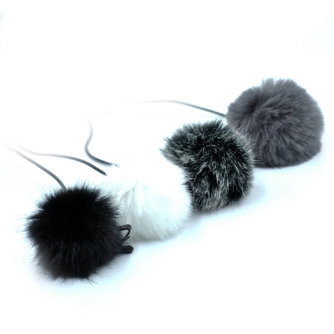 ABGN Hot-Universal Lavalier Microphone Furry Windscreen Fur Windshield Wind Muff Soft for Sony Rode Boya Lapel Lavalier Mic 5Mm ► Photo 1/6