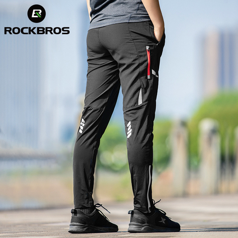 ROCKBROS Winter Cycling Pants Women Men's Pants Thermal Warm Long Pants  Fleece Reflective Windproof MTB Sports Bicycle Trousers