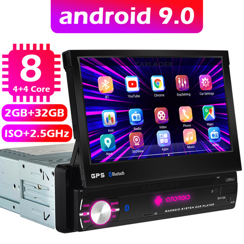 Android 9.0 1din 8 Core Car GPS Navigation Player 7'' Universa Car Radio WiFi Bluetooth MP5 1 DIN Multimedia Player NO DVD ► Photo 1/6