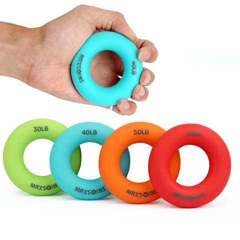 Silica Gel Portable Hand Grip Gripping Ring Carpal Expander Finger Trainer Grip Strength Rehabilitation Pow Stress Ring Ball ► Photo 1/6