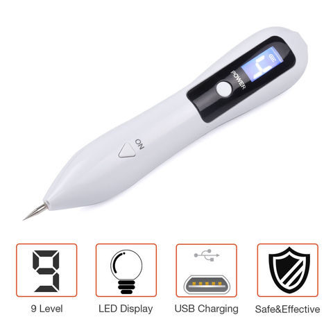 9 level Laser Plasma Pen Mole Removal Dark Spot Remover LCD Skin Care Point Pen Skin Wart Tag Tattoo Removal Tool Beauty Care ► Photo 1/6