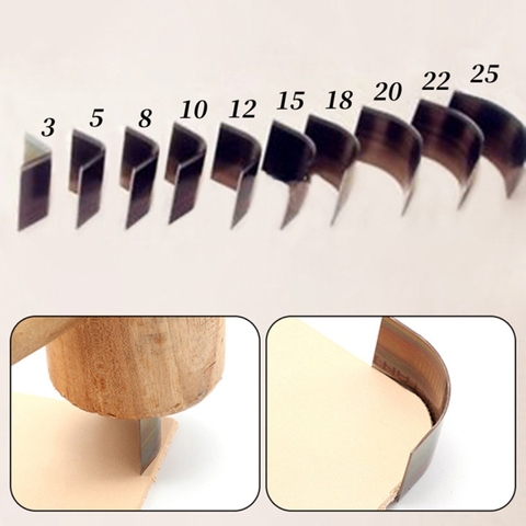 New Leather Craft Tools Corner Round Hand Cutter Punch Leather Handmade Craft Tools Punching Hand 10Pcs Belt Edge Oval Shape ► Photo 1/6