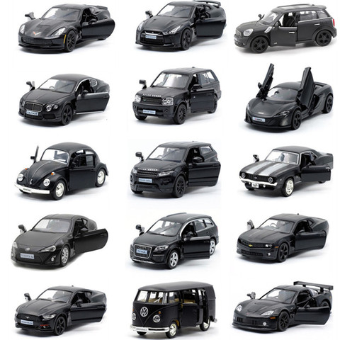 17 style 1:36 alloy matte black cars model,simulation metal die-cast collection pull back toy car model, free shipping ► Photo 1/6