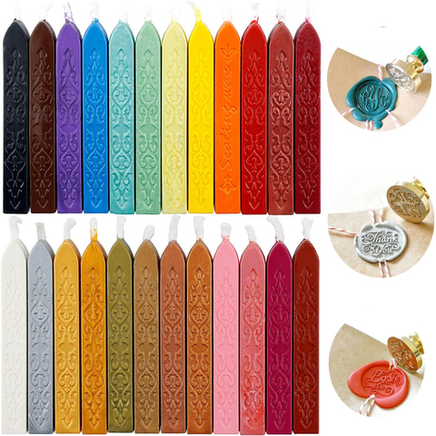 1pc Sealing Wax Stamp Seal Colorful Antique Strips Candle Beeswax Sigillo for Postage Letter Retro Wedding Envelope Invitation ► Photo 1/6