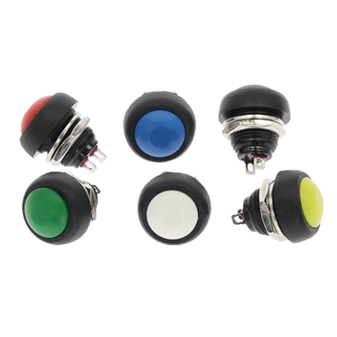 1Pcs 2Pin Mini Switch 12mm 1A waterproof switch 12v momentary Push button Switch since the reset Non-locking ► Photo 1/6