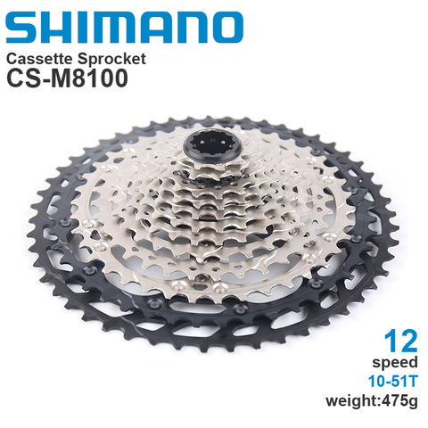 SHIMANO DEORE XT CS M8100 Cassette Sprocket M8100 Freewheel Cogs Mountain Bike MTB 12-Speed 10-51T M8100 Cassette Sprocket ► Photo 1/2