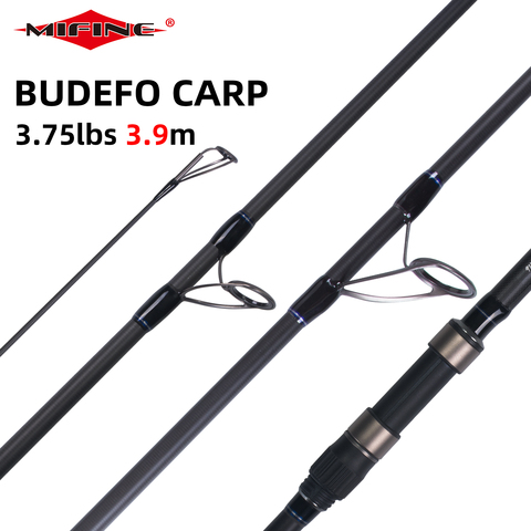 MIFINE 3.75lbs 3.9m BUDEFO CARP Fishing Rod T800 High Carbon Spinning Rod  Hard POWER 40-180g Pole Surf Throwing Shot 80-180m - Price history & Review