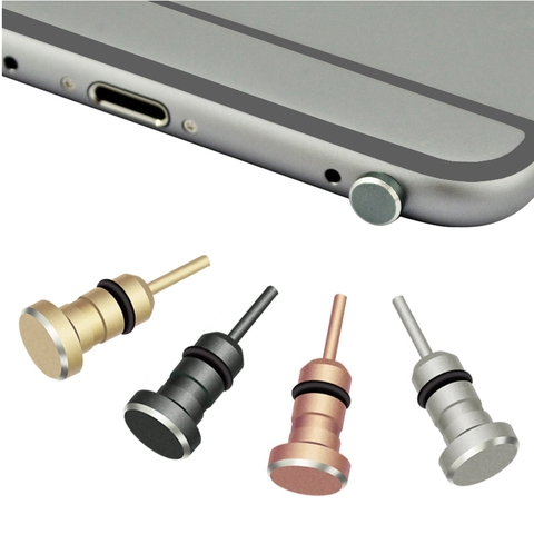 Metal Phone Sim Card Pin Tool + Audio 3.5mm Anti Dust Plug Earphone Headset Jack Plug For iPhone 6 6S Samsung S8 S9 Plus ► Photo 1/6