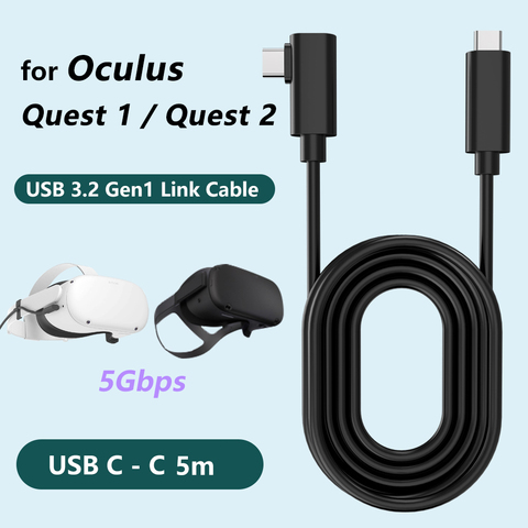 5M Data Line Charging cable for Oculus Quest 2,Link VR Headset USB 3.0,Type  C Data Transfer USB-A to Type C Cable VR Accessories