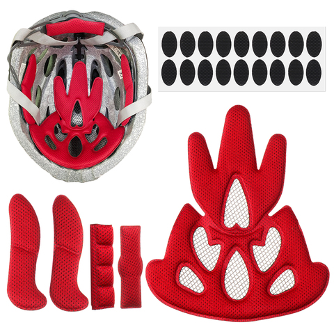 Universal Helmet Padding Kit Sponge Pad Bike Motorcycle Bicycle Replacement Pads Set with Insect Net Outdoor Sports ► Photo 1/6