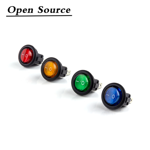 4Pcs 12v Led Switch 16A 12V Light Switch Power Switch Car Button Lights ON/OFF 3pin Round Rocker Switch ► Photo 1/6