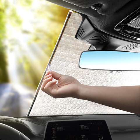 Car Windshield Sun Shade - Blocks UV Rays Sun Visor Protector, Sunshade To Keep Your Vehicle Cool And Damage Free, Easy To Use ► Photo 1/6