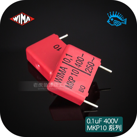 2pcs/20pcs 0.1uF 400V MKP10 Series WIMA 104/100n Audio Polarity-Free Coupling Film Capacitor ► Photo 1/3
