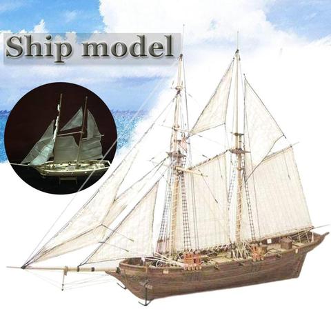 1 Set Assembling Building Kits Ship Model Wooden Sailboat Toys Sailing Model Assembled Wooden Kit DIY Wood Crafts Dropshipping ► Photo 1/6