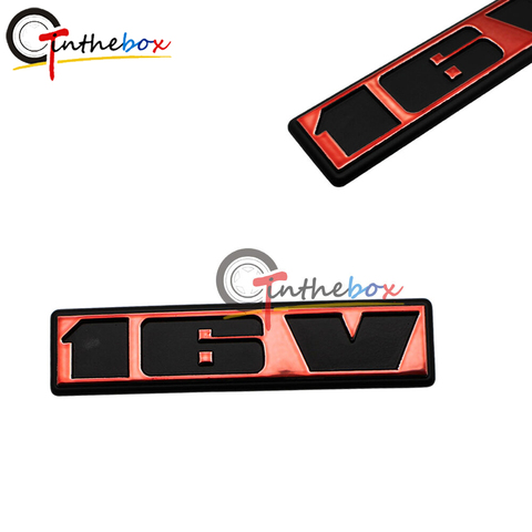 GTinthebox 1x ABS Red 16 Rear Auto Badge Emblem for Volkswagen Golf POLO Corrado CADDY MK2, etc ► Photo 1/4