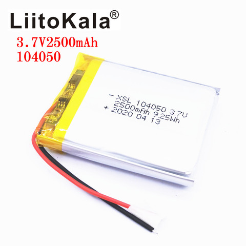 XSL 3.7V 104050 2500mah Rechargeable Battery Li-ion Polymer Li Po Batteries For Solar Lamp Power Bank Radio GPS ► Photo 1/2