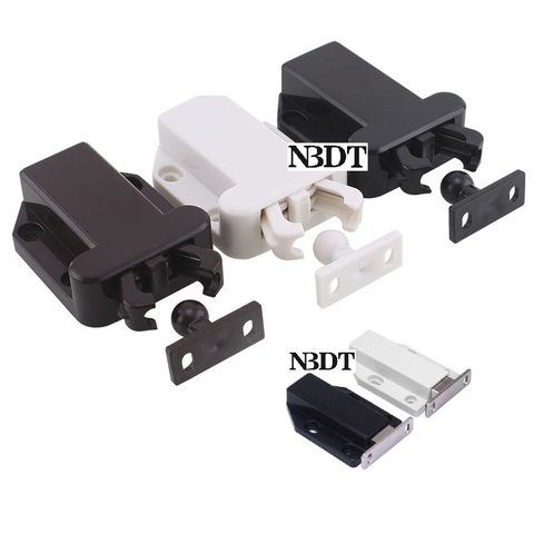 8Pcs/Lot Push To Open Touch Cupboard Cabinet Door Catch Latch Lock Non-Magnetic Magnetic Tip Brown Black Beetle Single Double ► Photo 1/1