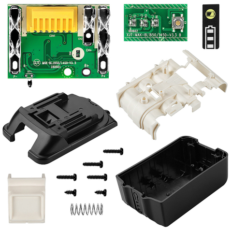 Replacement for Makita 18V BL1850 BL1830 Battery Case Kit with PCB Circuit Board LED Indicator Power Tools Battery Case(No Cell) ► Photo 1/6