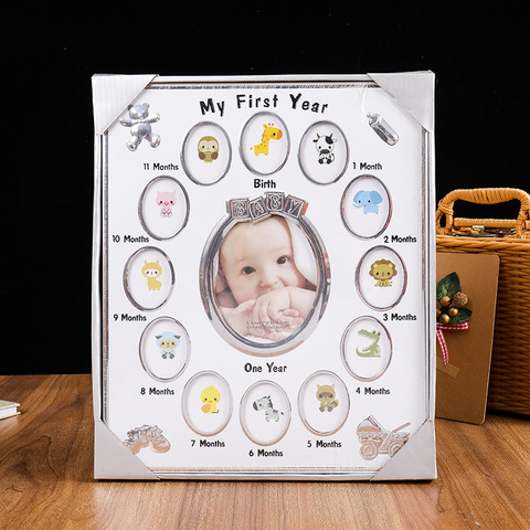 First-year Photo Frame Child Growth Record Creative Commemorative Photo Frame 12 Months My First Year Home Decoration Ornaments ► Photo 1/6