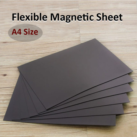 Flexible Magnet Self Adhesive Sticker A4 Size Rubber Magnetic Sheet DIY Advertising Whiteboard Fridge Magnet ► Photo 1/6