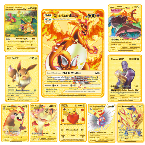 Carte Pokémon Pikachu Français Métal Or -  France