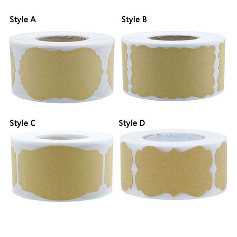 250pcs/roll DIY Blank Kraft Label Handmade Baking Seal Stickers Gift Tag for DIY Jar  ► Photo 1/6