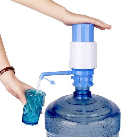 Clean and Sanitary Portable Bottled Drinking Water Hand Press Removable Tube Innovative Vacuum Action Manual Pump Dispenser ► Photo 1/5