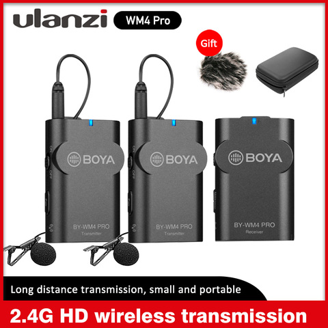 BOYA BY-WM4 Pro K1/K2  Wireless Microphone Lavalier Microphone Condenser for Sony Nikon Canon DSLR Camera Phone Studio ► Photo 1/6