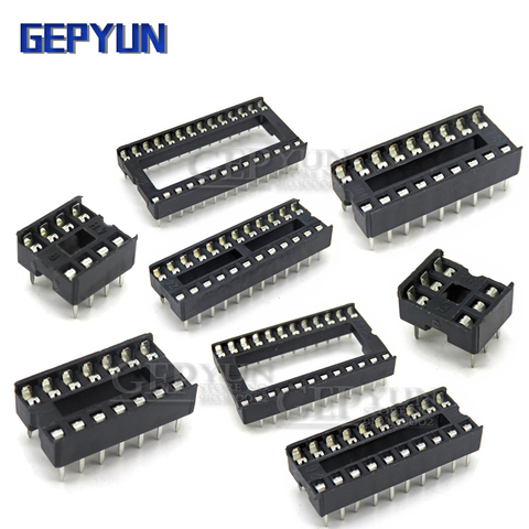 10PCS IC Sockets DIP6 DIP8 DIP14 DIP16 DIP18 DIP20 DIP28 DIP40 pins Connector DIP Socket 6 8 14 16 18 20 24 28 40 pin Gepyun ► Photo 1/1