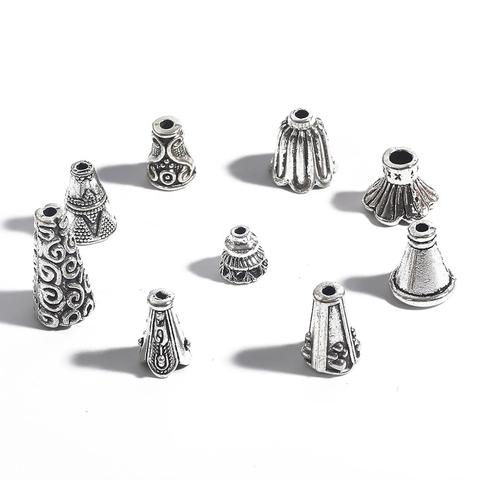 new 10pcs Conic Bead Cap 7-18MM Antique Silver Cord Tassel DIY Jewelry Making Bracelet Earring Necklace Accessories ► Photo 1/6