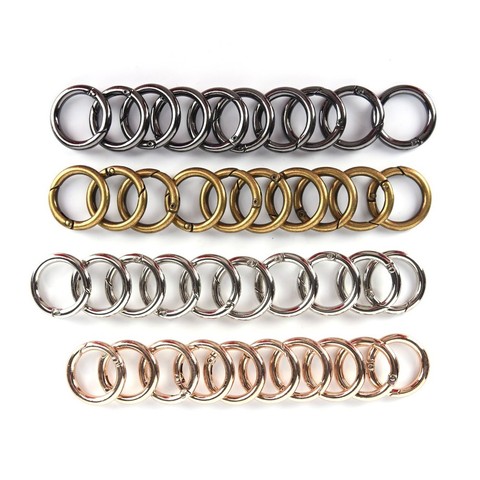 10pcs Metal O Ring Openable Clap For Bags Handbag DIY Snap Clasp Claps Trigger For Handbags Straps For Bag Parts Accessories ► Photo 1/6