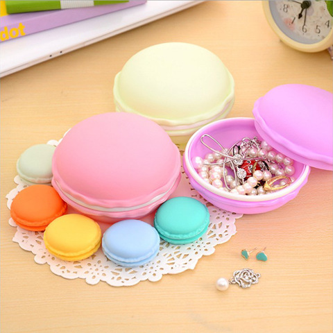 New Arrival Circle Cute Macaroon Cookie Design Candy Color Mini Storage Box Jewelry Box ► Photo 1/6