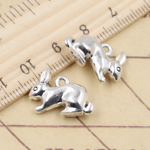 10pcs Charms 3D Rabbit 13x19x6mm Tibetan Silver Color Pendants Antique Jewelry Making DIY Handmade Craft ► Photo 1/1