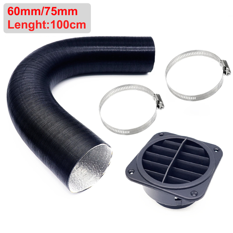 75mm / 60mm Diesel Heater Duct Hose Pipe Air Duct Air Vent Outlet Hose Clip For Webasto Eberspach Diesel Parking Heater ► Photo 1/6