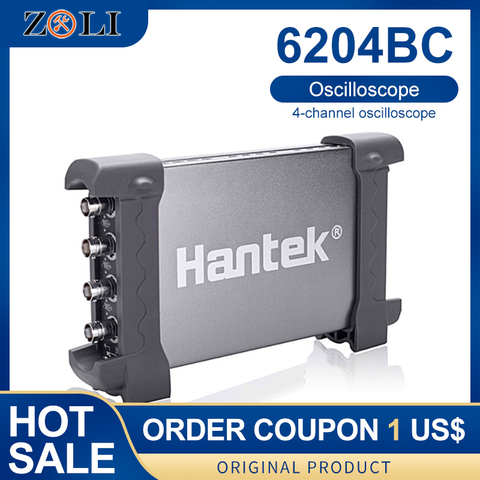 Atomotive Hantek 6204BC Digital Oscilloscopes 200 MHZ 1GSa/s 4CH Windows10 / 8 / 7 With USB Interface Probe Handheld 6204BC ► Photo 1/1