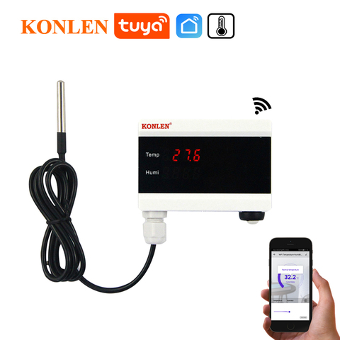 Tuya WiFi Temperature Sensor Thermometer Detector Smart Life App Alert Home Thermostat Control Alarm Remote Monitor Freezer Test ► Photo 1/6